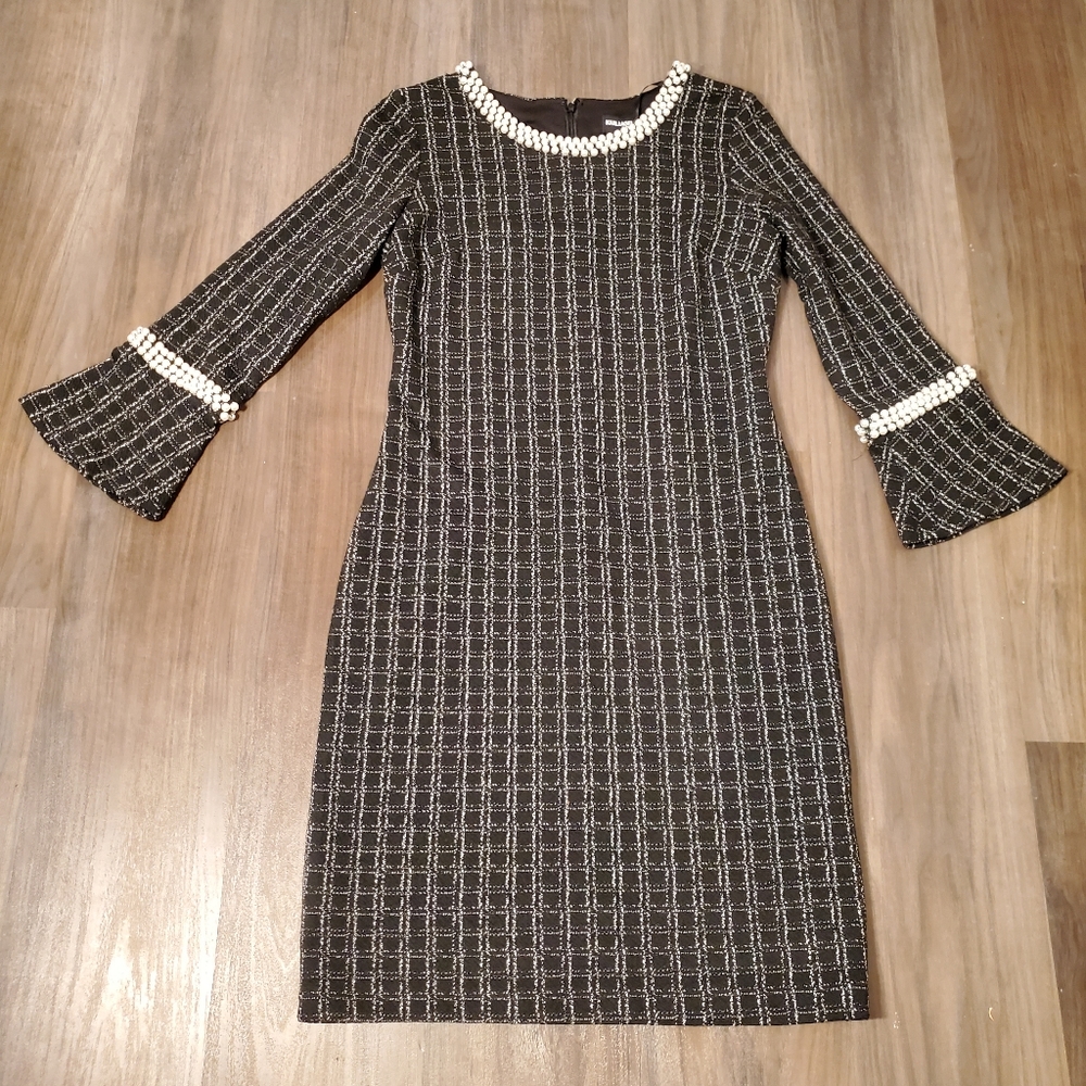 NWT - KARL LAGERFELD Pearl-embelished Dress